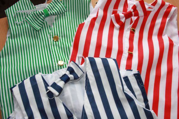 Red and white 2025 striped waistcoat